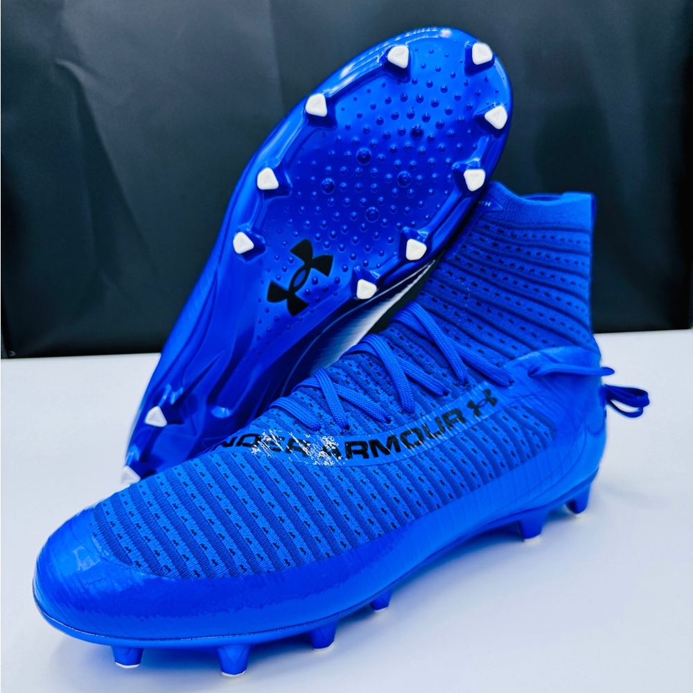 Under Armour Highlight 2 MC Knit Football Cleats Blue 3027304-400 Men’s Sz 10.5